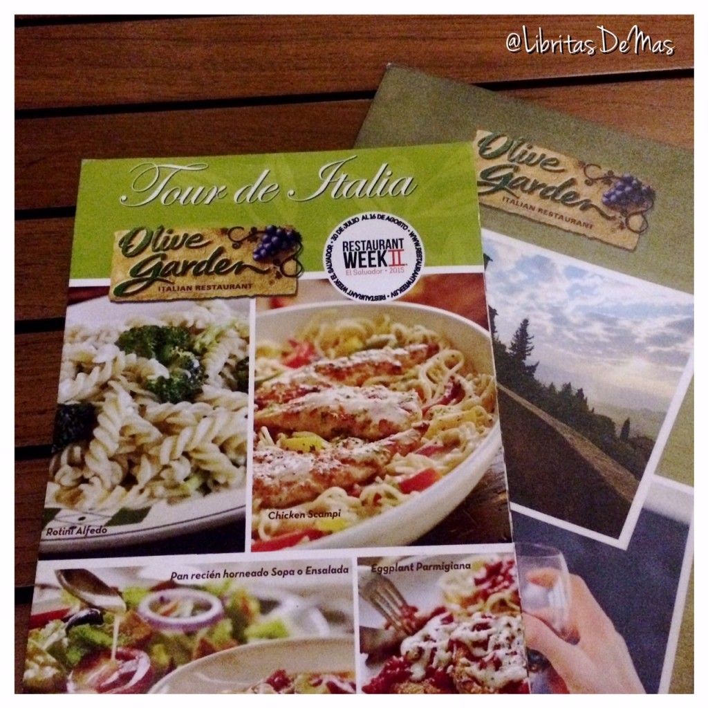 Olive Garden, El Salvador, Restaurant Week, restaurante , comida, libritas de mas, food blog